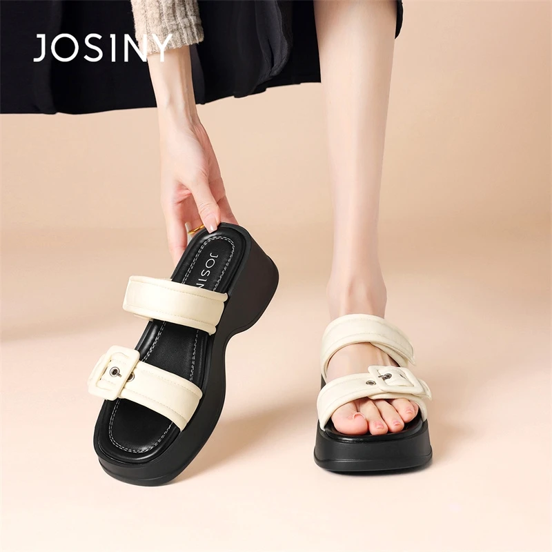 风感波粒沙滩拖鞋女新款夏季气质坡跟外穿高级感一字拖