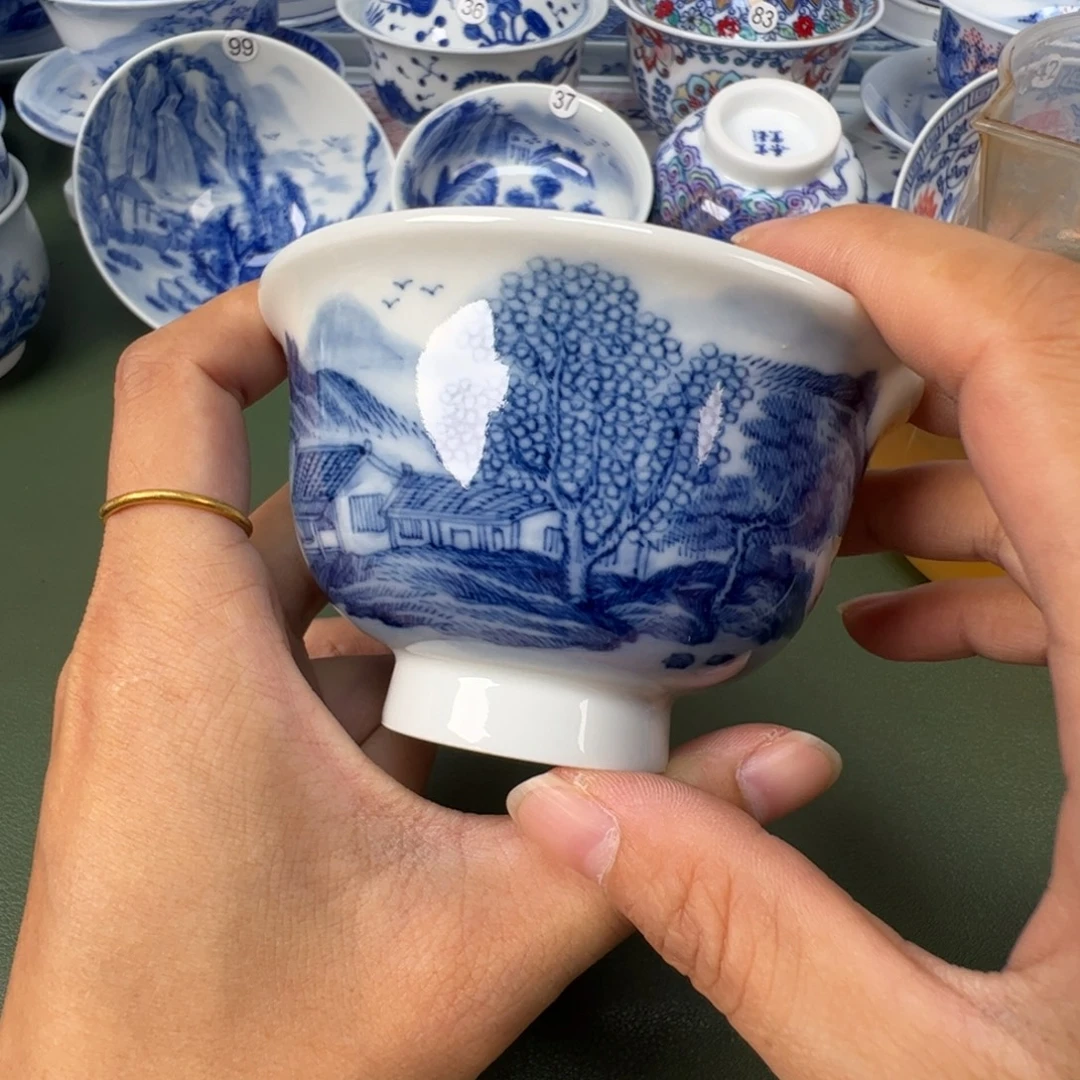 景德镇纯手工纯手绘茶具木木10