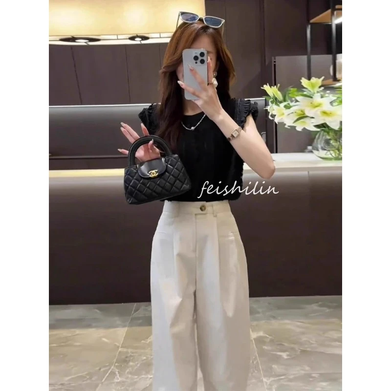 今年流行的漂亮套装高级感时尚减龄显瘦遮肉短袖裤子两件套装女夏