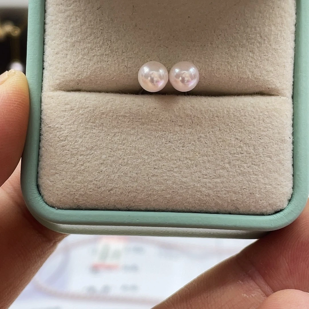 银S925镶嵌耳饰海水珍珠