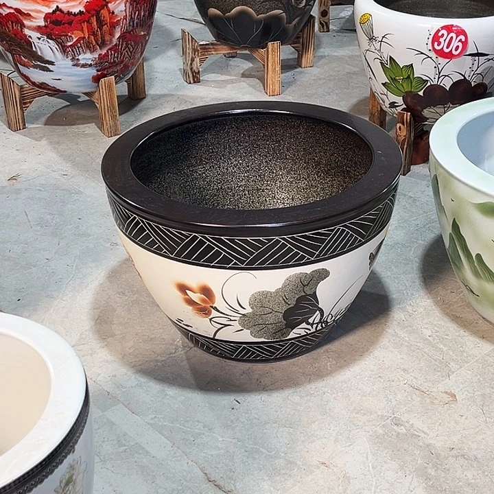 陌***人景德镇陶瓷鱼缸艺术