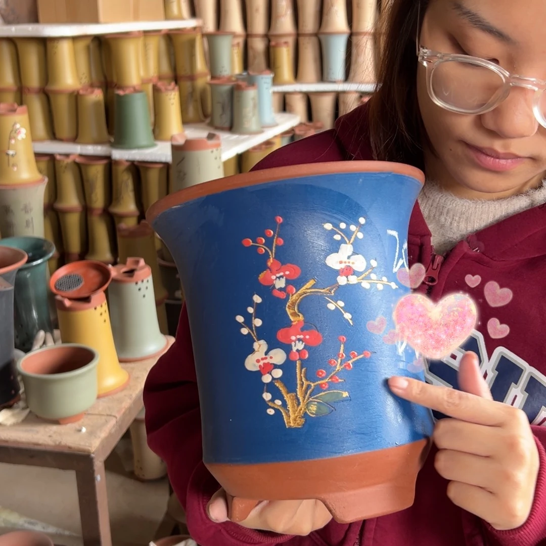 宜兴川阁紫砂花盆单个