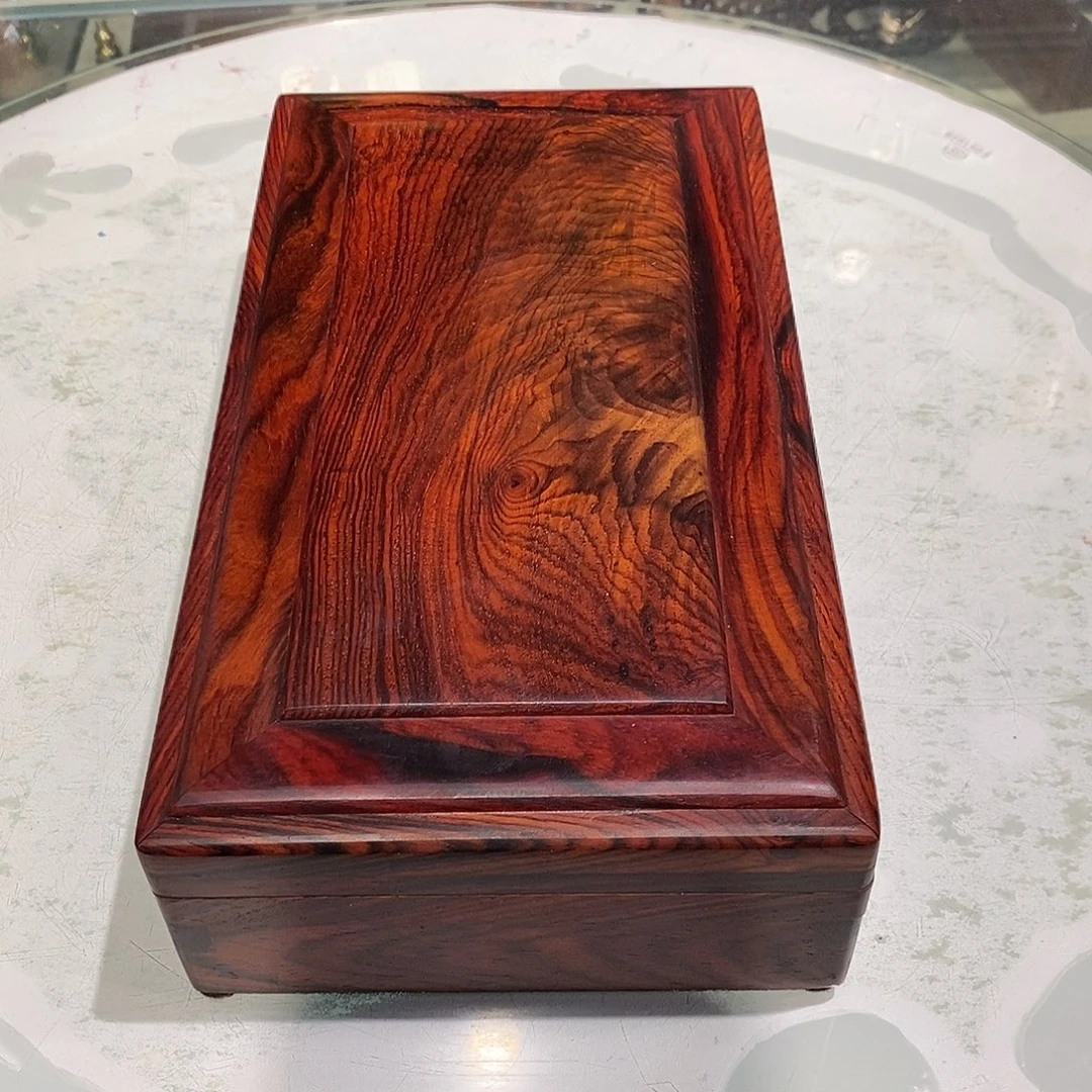 微凹黄檀（南美大红酸枝）独板机关盒25/14/6.5