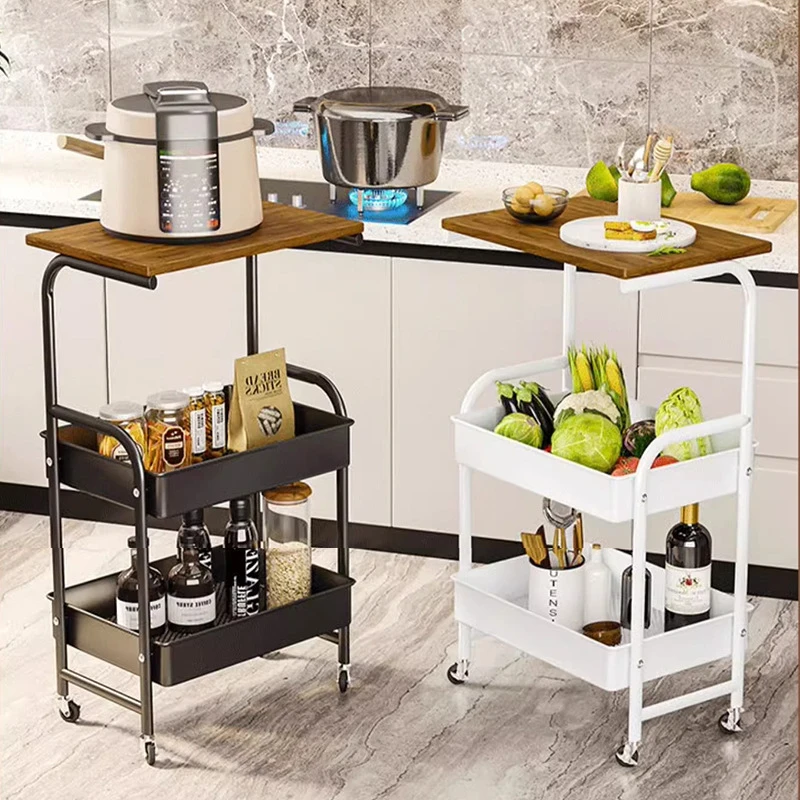 零食置物架小推车落地置物架客厅卧室果蔬书本移动婴儿玩具储物架