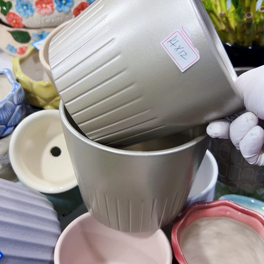 外贸尾单陶瓷花盆凑单10米包邮