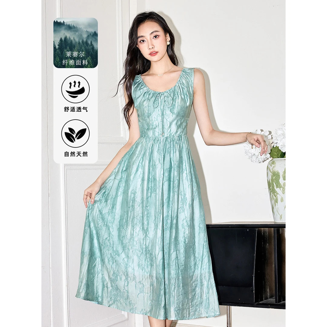 【七语专属】EVA OUXIU/伊华欧秀连衣裙ZS-E-42-26307-YL