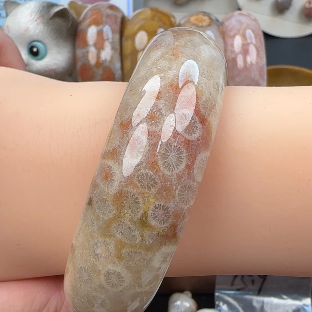 硅化珊瑚（珊瑚玉）未镶嵌颈饰59-60圈