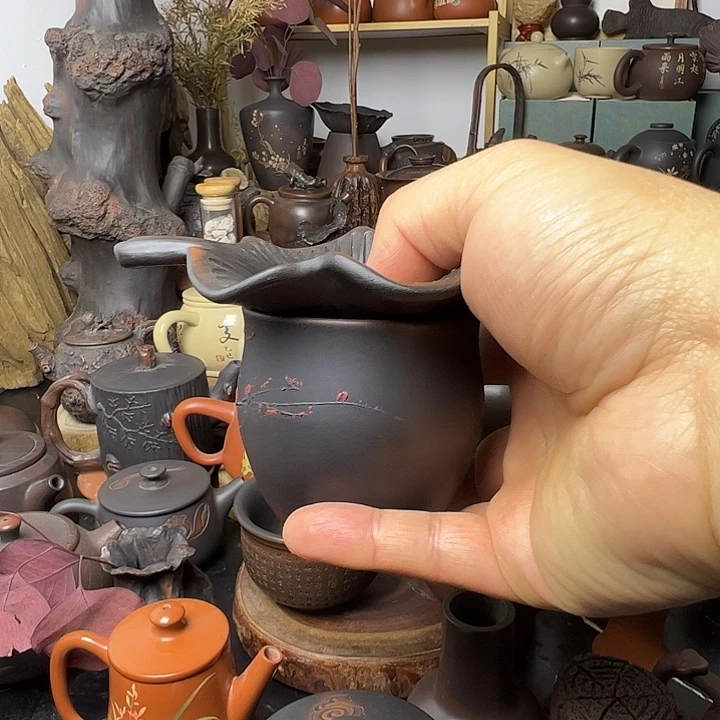 建水紫陶主人杯➕茶漏特价