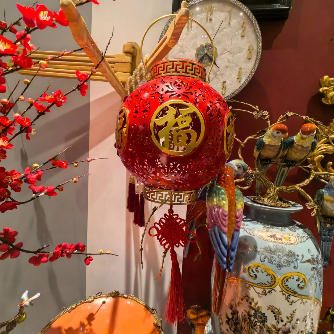 【欧美外单】 红灯笼圆形太阳能灯笼 过年