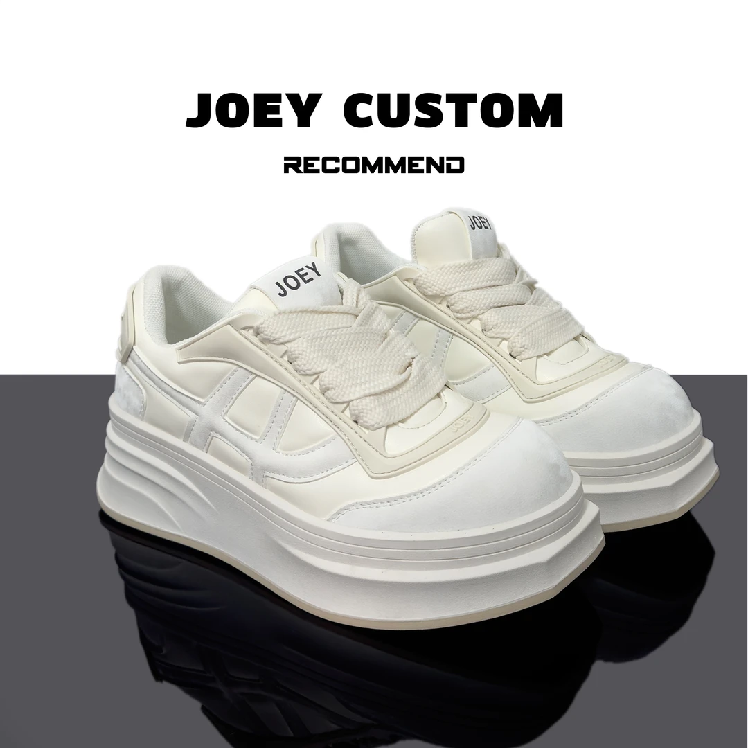 JOEY |【明星同款】~女款早秋真皮面包板鞋厚底复古潮鞋  33-01