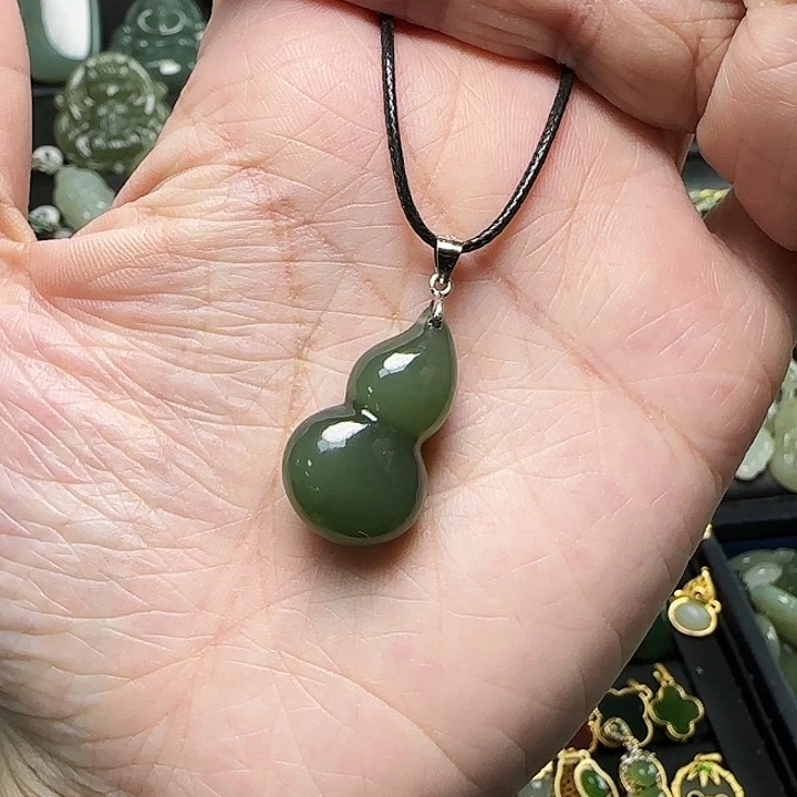 颈饰银S925镶嵌和田玉?****c