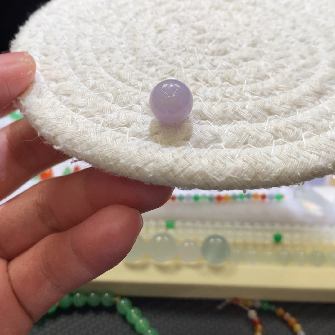 定制翡翠未镶嵌10mm红椿紫