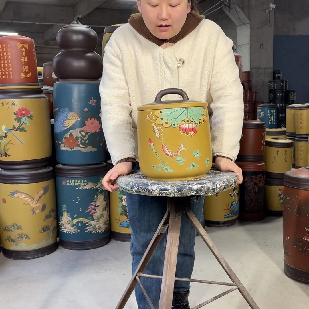 宜兴原矿紫砂茶叶罐