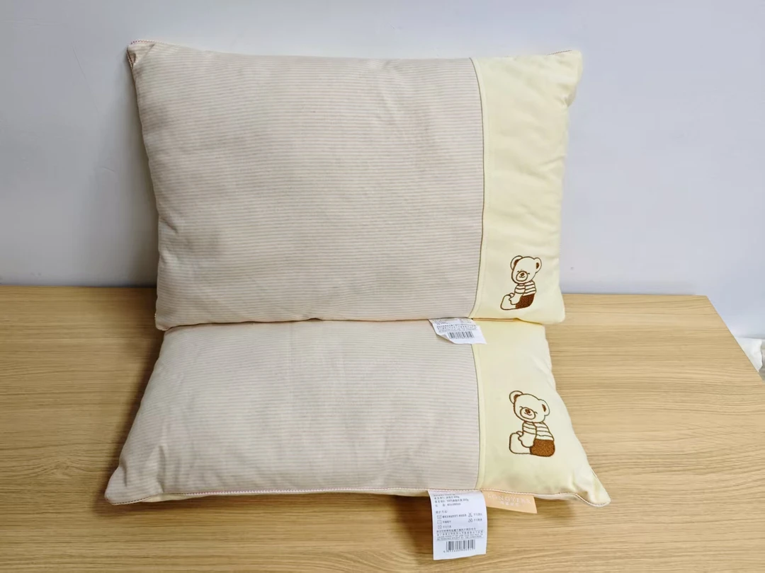 全棉小熊枕芯 A类原棉母婴级高回弹枕头柔软羽丝绒家用酒店