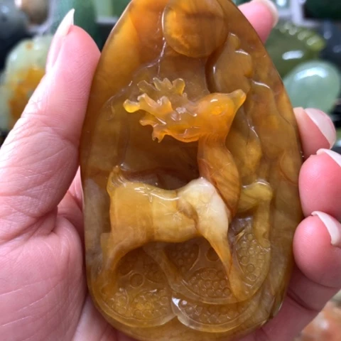 蛇纹石玉未镶嵌手把件