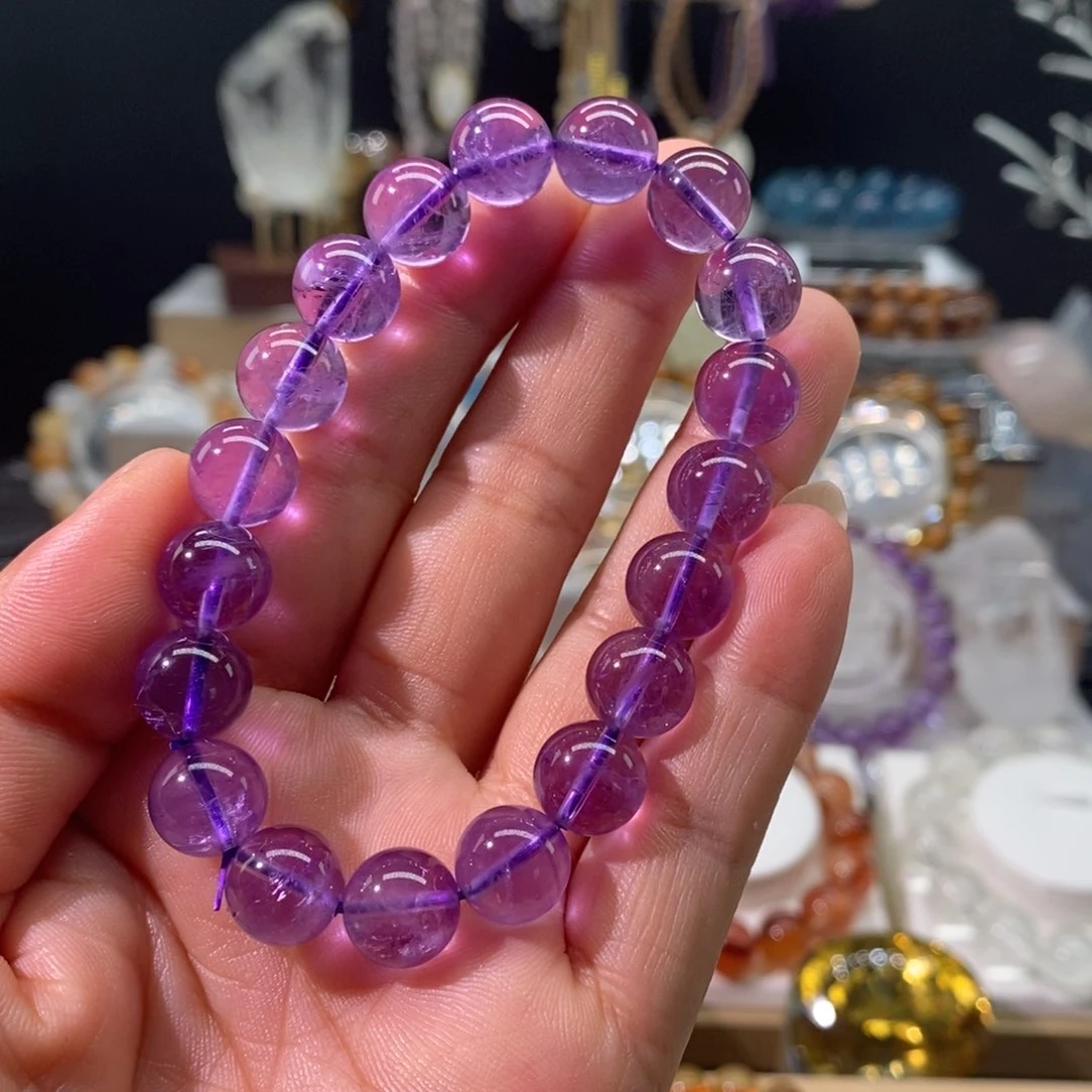 水晶手链未镶嵌天然紫水晶手链