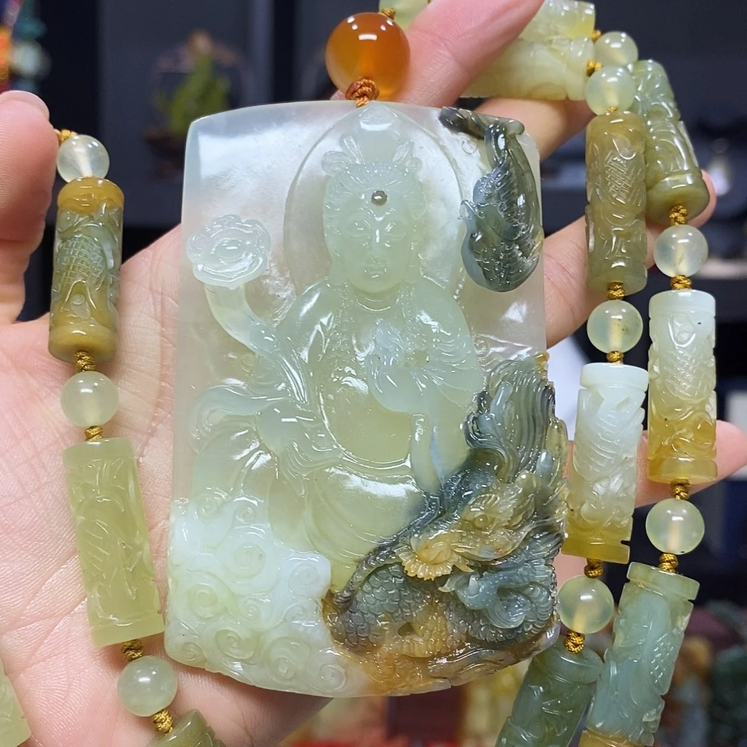 未镶嵌岫玉挂件吊坠