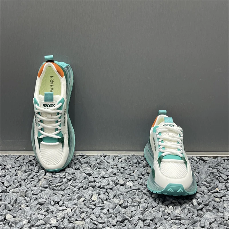 男鞋爆款2025夏季新款网面透气气垫增高阿甘鞋百搭舒适运动休闲鞋