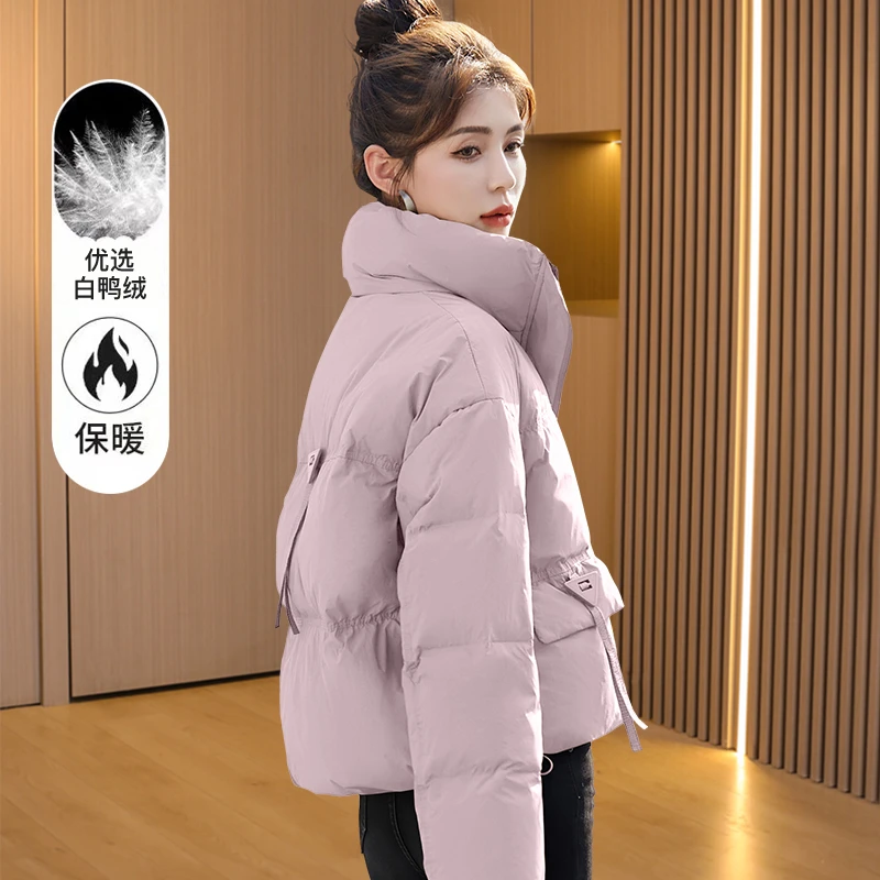 秋冬款品质女装小香风紫色短款羽绒服2025年新款爆设计感洋气外套