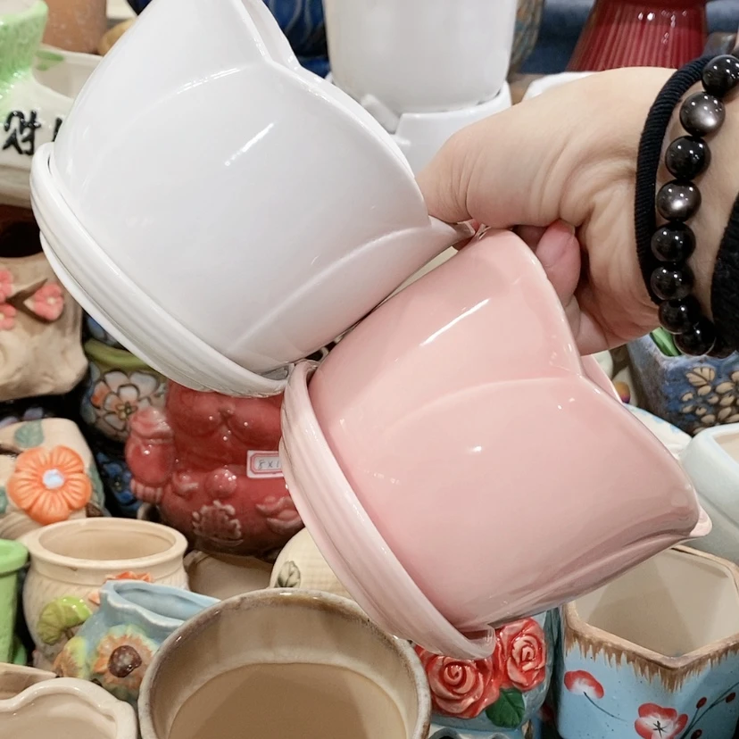 【闪购商品】红陶陶瓷花盆，多肉花盆