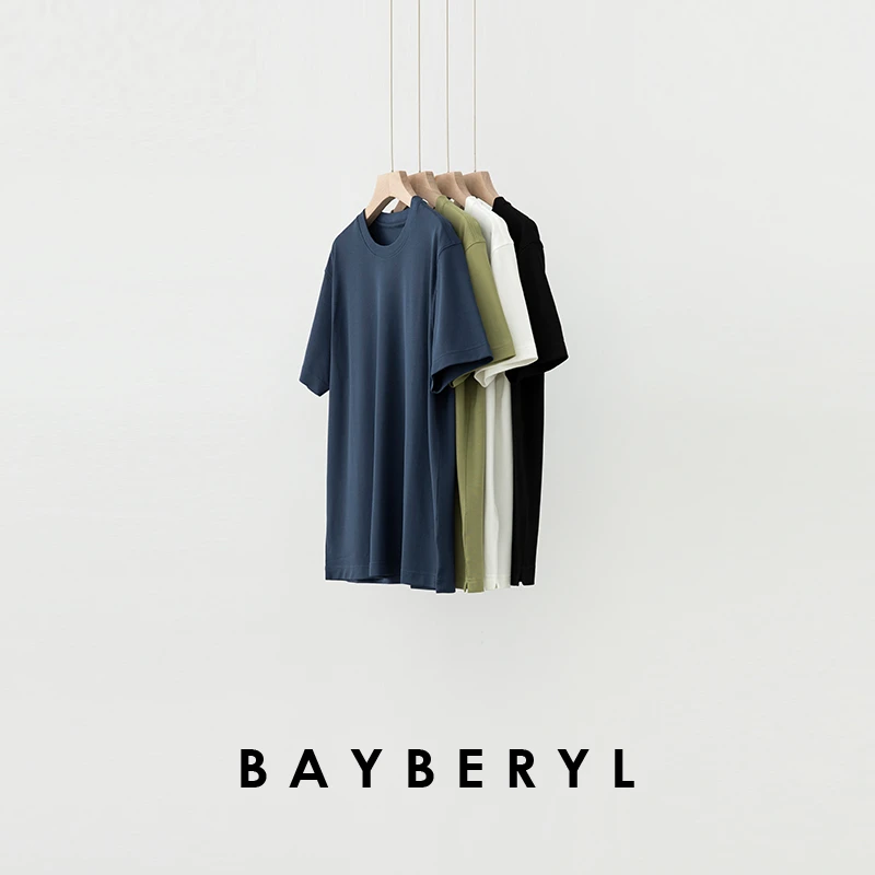 BAYBERYL老贝家属棉柔干爽圆领百搭25春夏短袖T恤NT5C1424-4/5