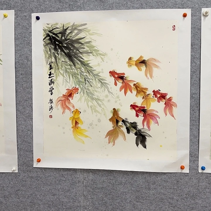 国画花鸟等多种鸟类的栖息