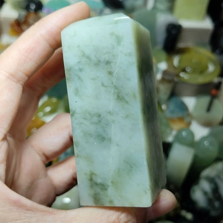 岫玉未镶嵌微瑕印章款式