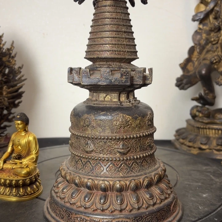 噶当塔藏佛法器摆件
