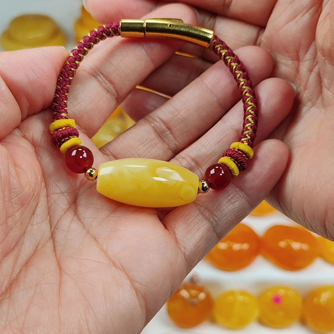 琥珀手链未镶嵌手链