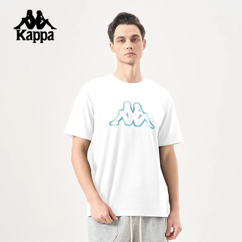 Kappa/卡帕情侣百搭舒适透气上衣夏季柔软亲肤男女短袖家居服-HG