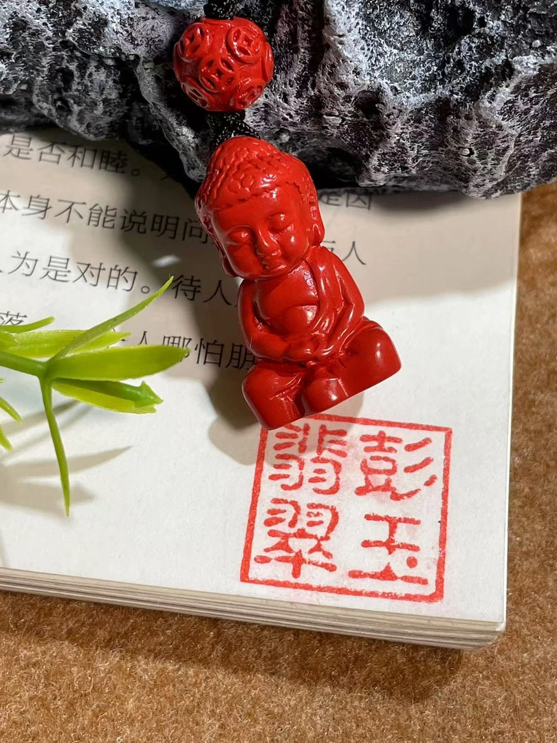 【卡灯牌参与】朱砂红宝宝佛手机挂包包挂~健康平安