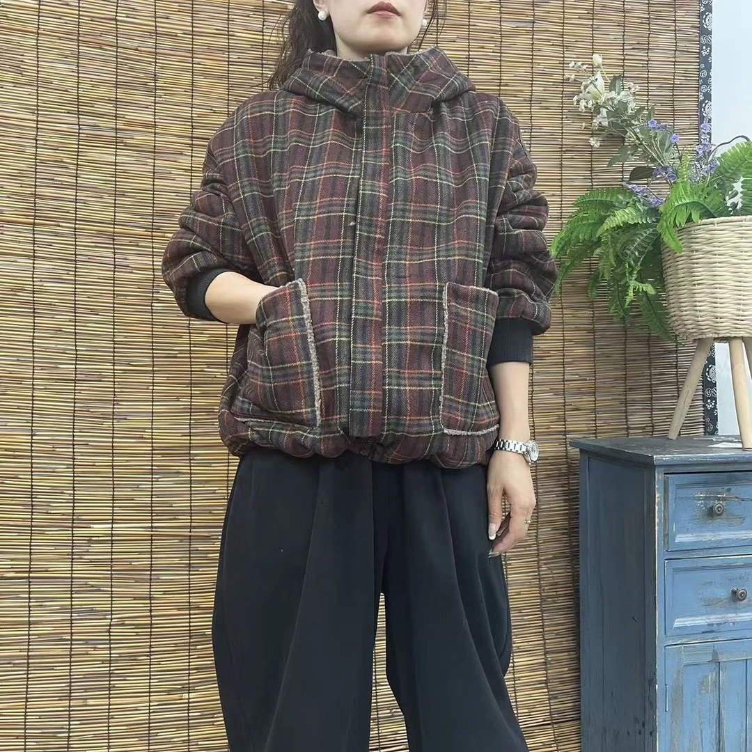 15993新款秋冬加绒双面穿休闲减龄宽松显瘦上衣棉服外套