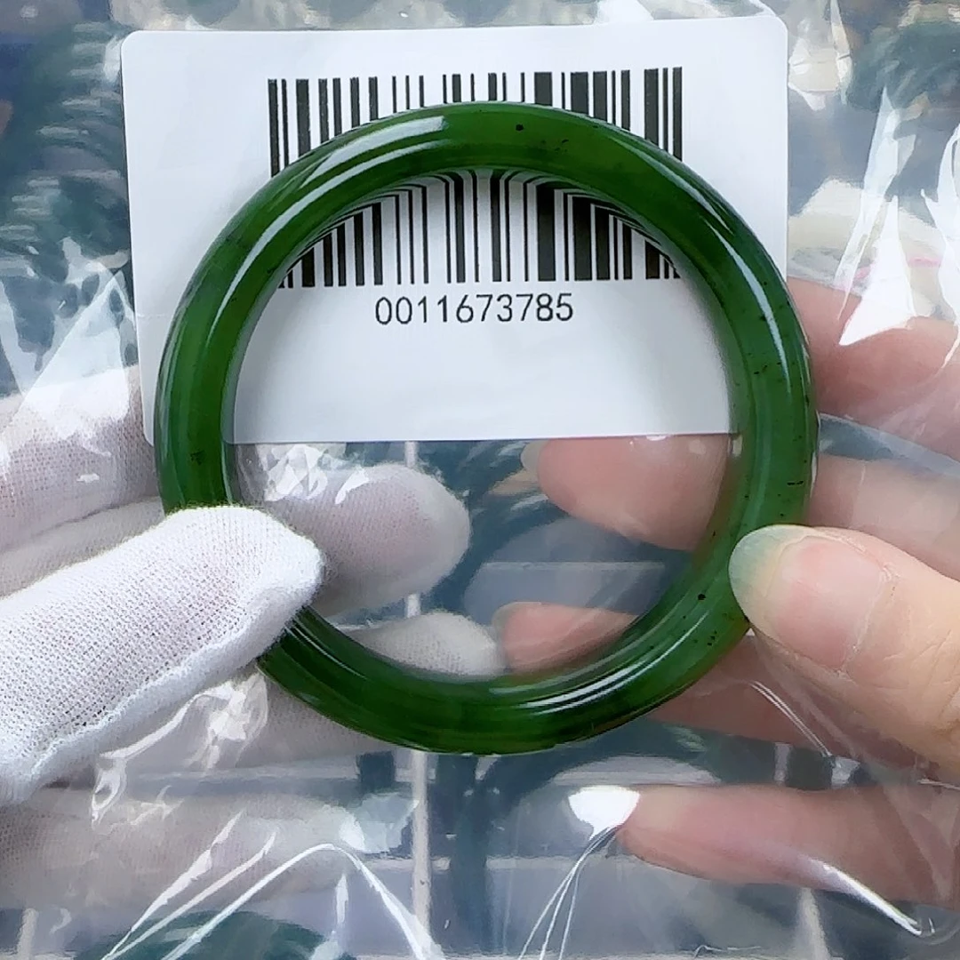 和田玉（碧玉）手镯未镶嵌59微瑕