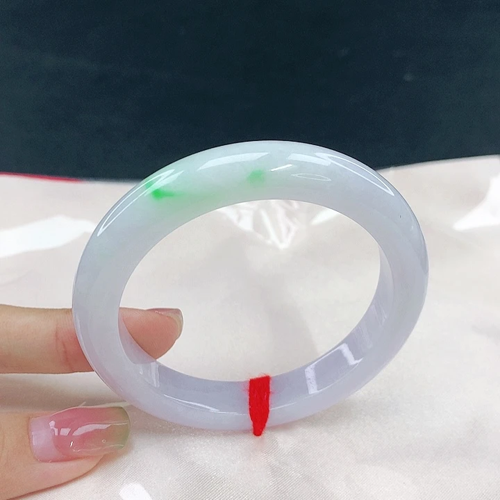 翡翠未镶嵌手镯圈55，04083