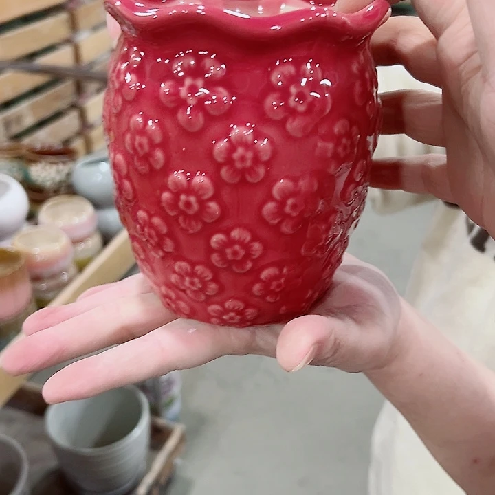 有孔.凑满10元发货多肉陶瓷花盆！