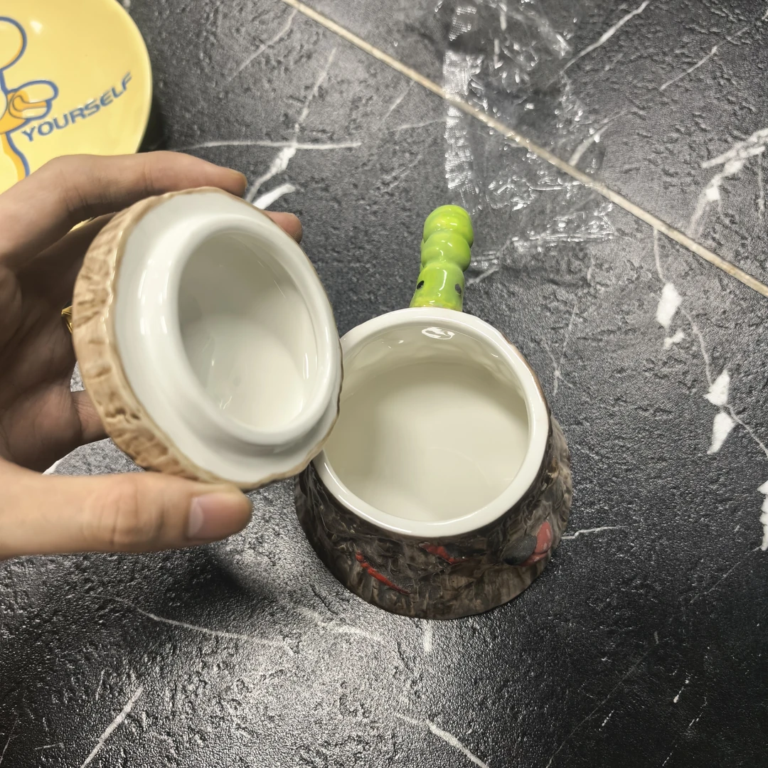 复古实用如老树根造型高颜值带盖水杯