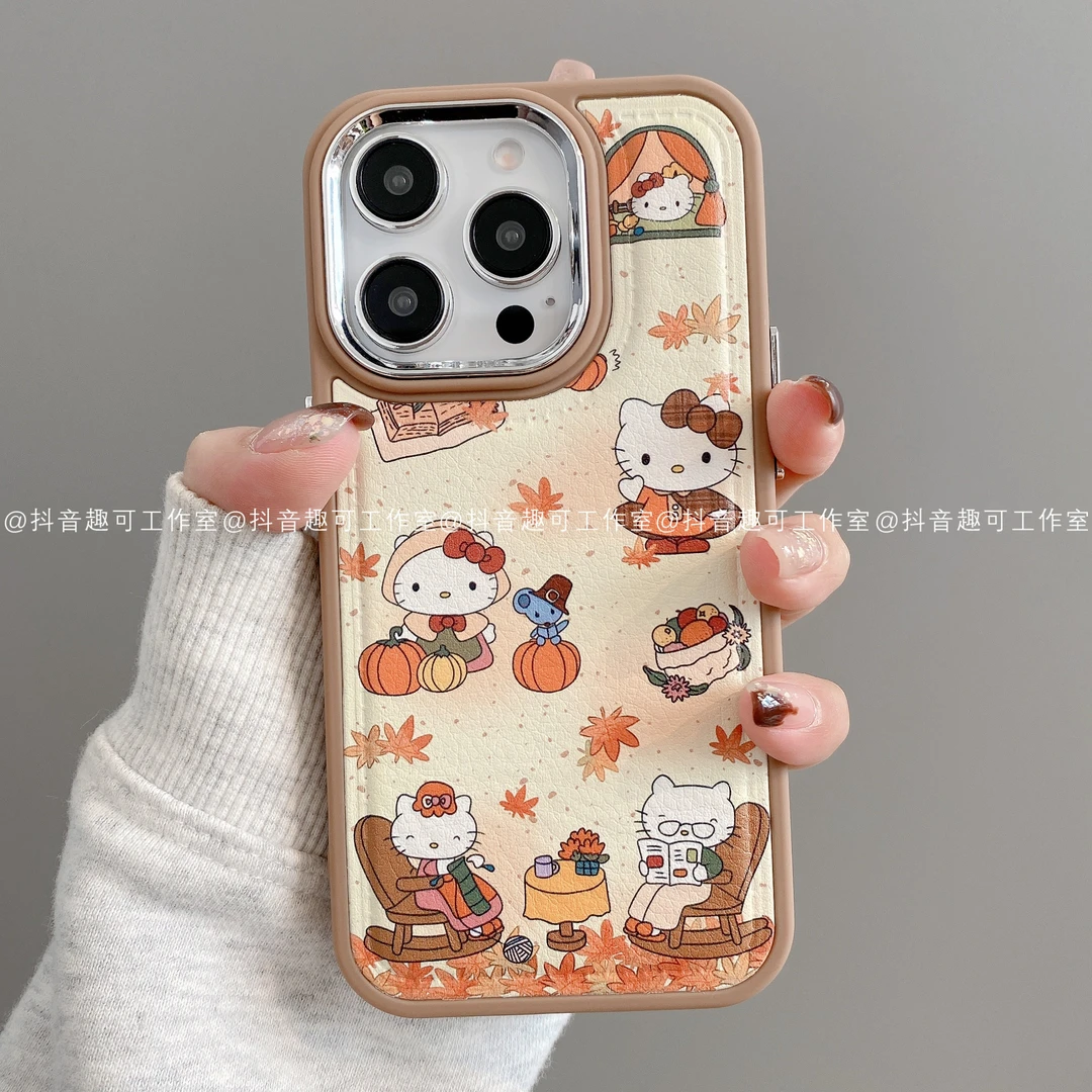 镜框鼓皮适用iphone17promax苹果16手机壳15/14/13/12/11华为潮KT