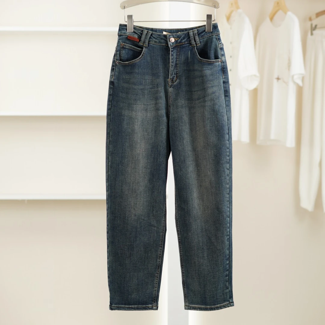 麦迪尚品【Miss-O】5052297 秋冬加绒牛仔哈伦裤品牌撤柜