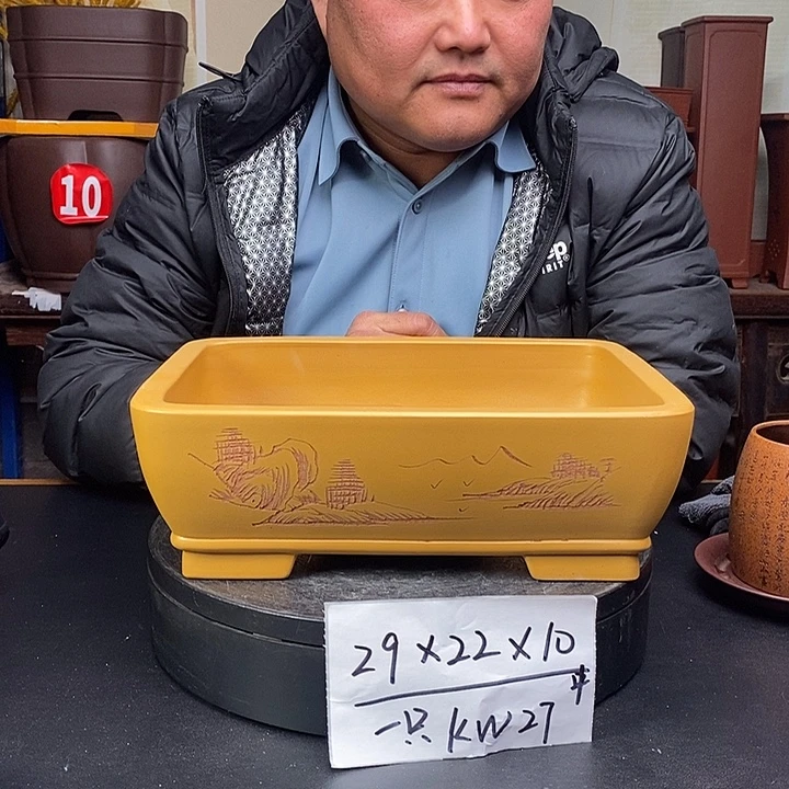 紫砂花盆货号一只KW27