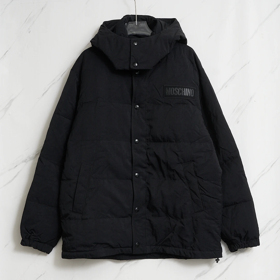 Moschino男士徽标连帽棉服/XT300021