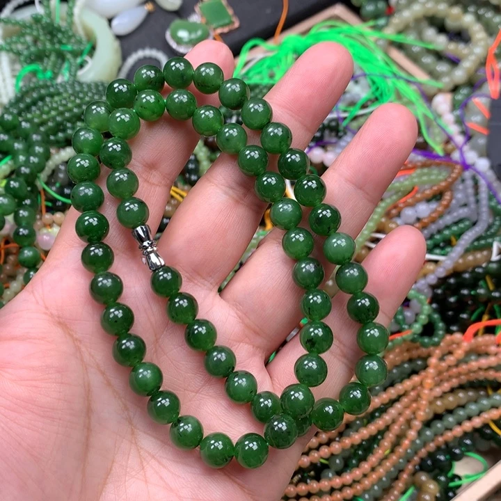 和田玉未镶嵌手链3