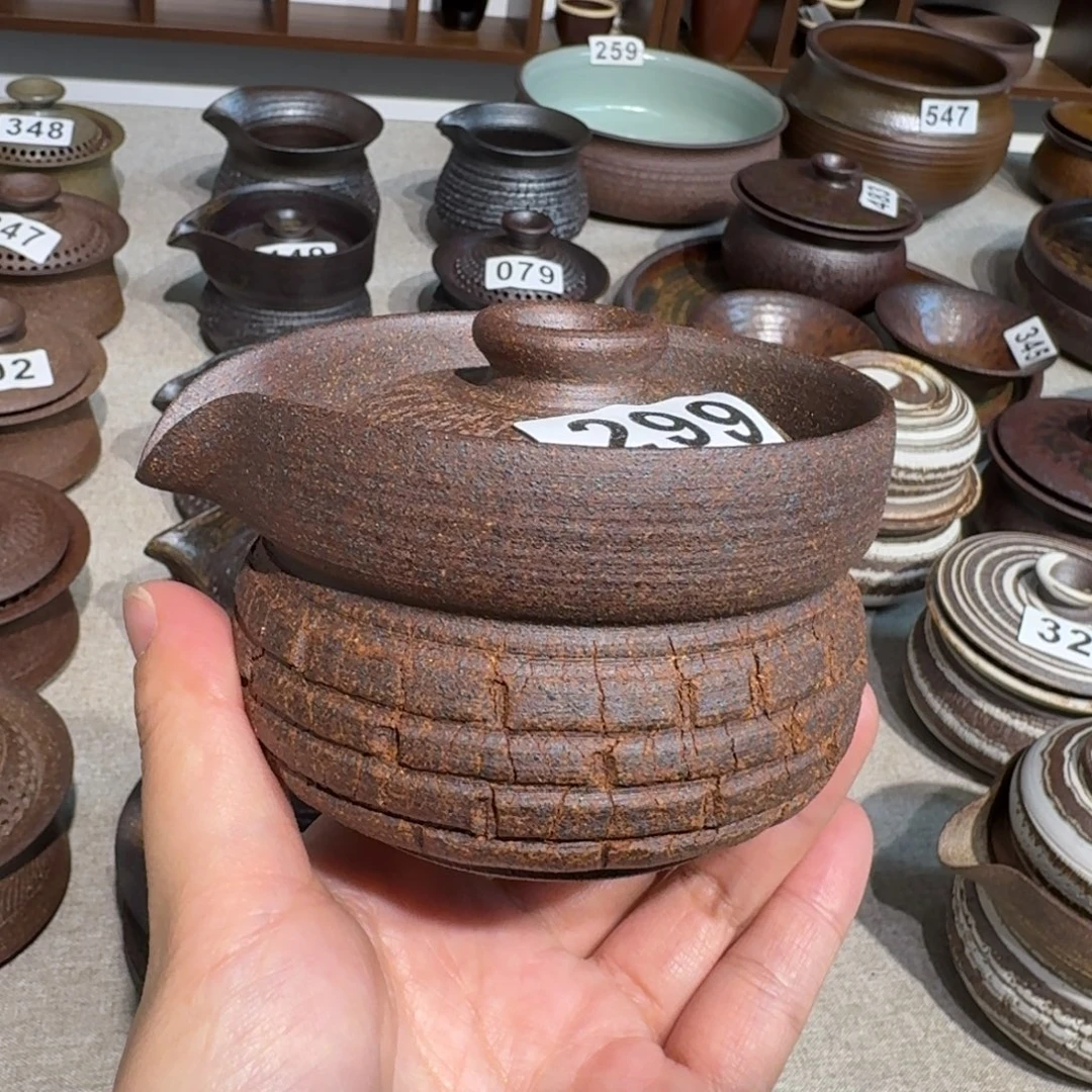 粗瓷茶具素色盖碗