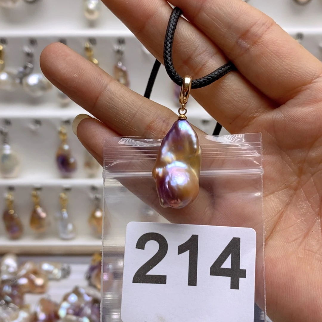 淡水珍珠颈饰银S925镶嵌214