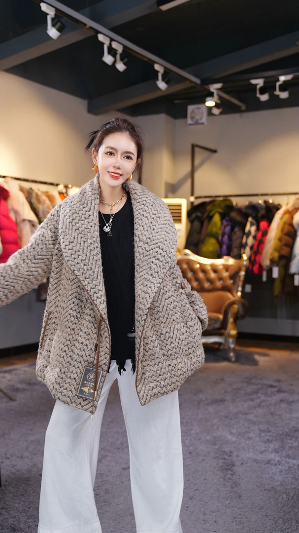 YJ【邢邢推荐】设计师鹅绒服外套55060