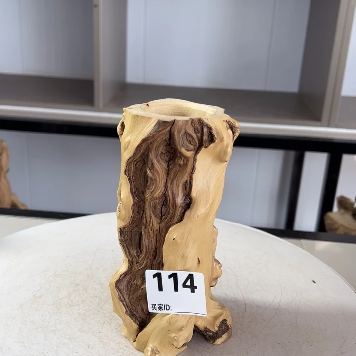 木石榴木榴疤茶桶笔筒