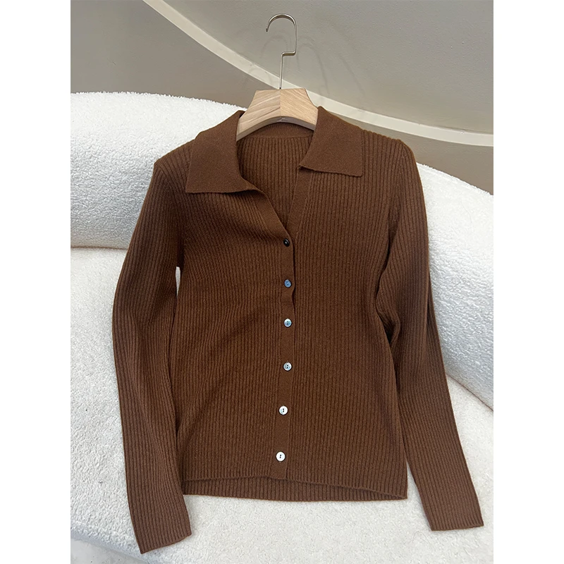 女士新款显瘦气质针织长袖羊绒衫BR 707