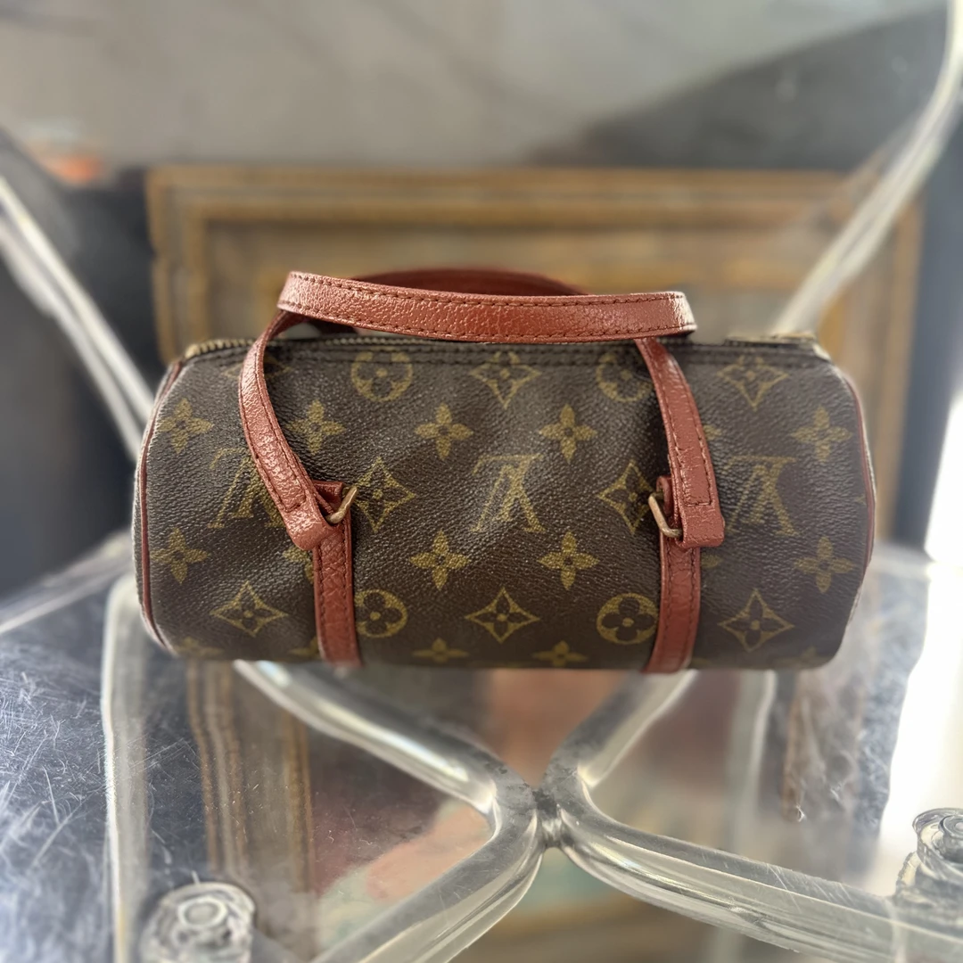 95新 LouisVuitton/路易威登 复燃精选/红皮巴比龙22手提包
