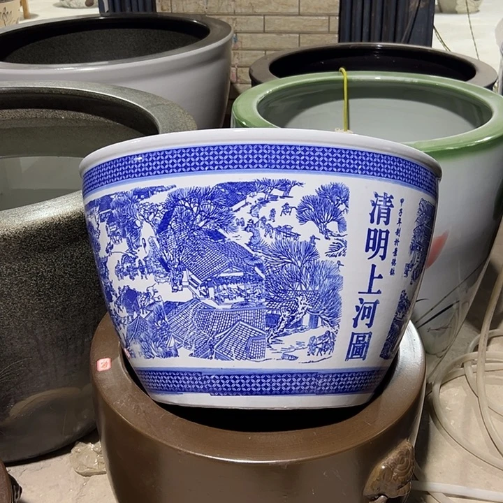 慧***笑景德镇陶瓷鱼缸直径52高度32