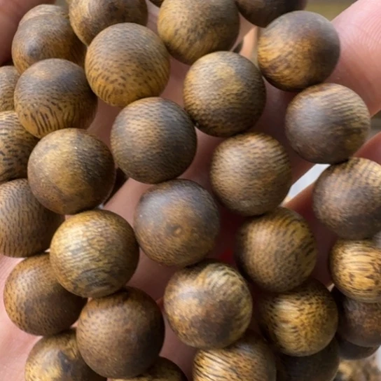 木白奇楠1.0圆珠摆件碎料