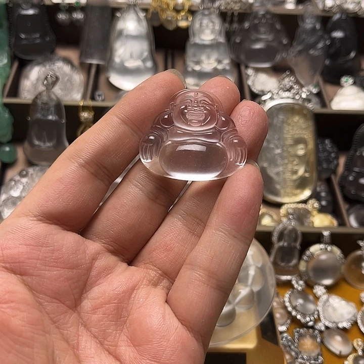 京***墨石英质玉未镶嵌佛公